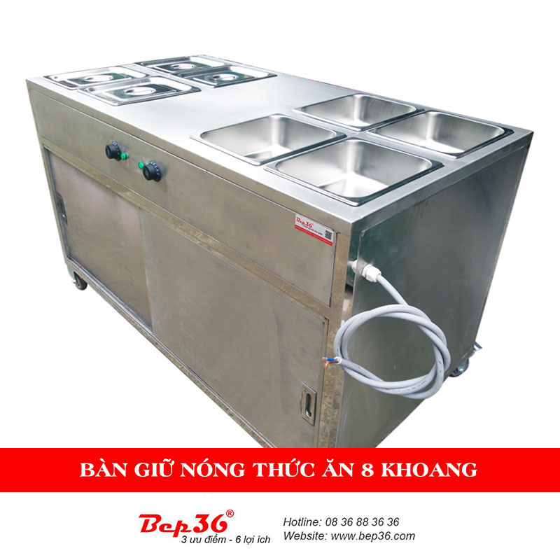 Tủ giữ nóng thức ăn 8 khay