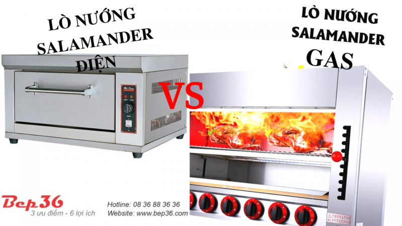 So sánh lò nướng Salamander gas và điện