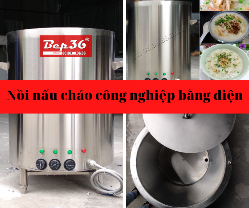 Nồi nấu cháo công nghiệp bằng điện